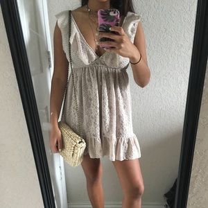 Vintage crochet mini dress